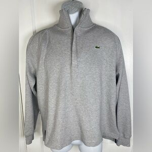 Lacoste Light Gray Quarter-Zip Sweatshirt